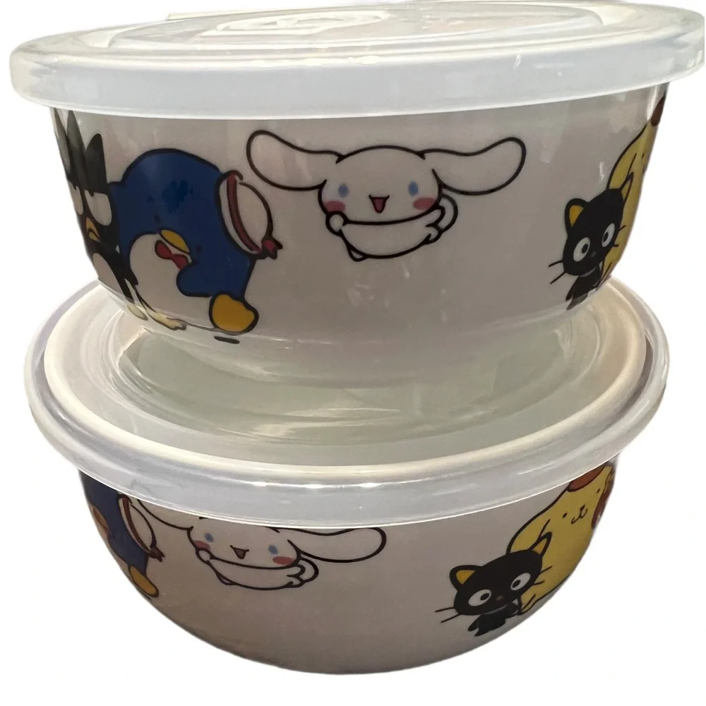 Hello Kitty and Friends Nesting Bowls with Pressure Release Lids